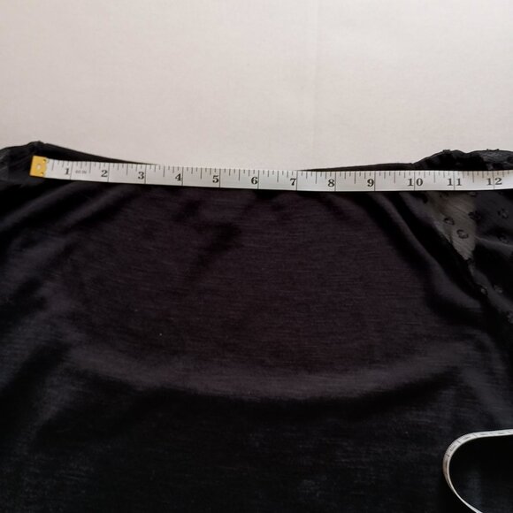 J Crew Plus Size Black Sheer Sleeves Whimsygoth Top Women’s Size 3X - Picture 12 of 16